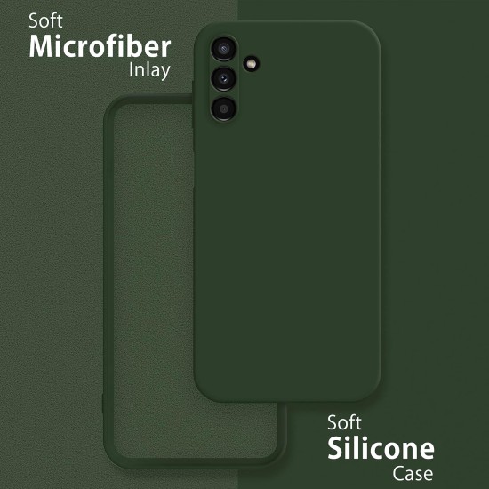 Husa Soft Touch, slim, ALC Mobile, anti soc, compatibila cu Samsung Galaxy A25, Verde Inchis Tpu